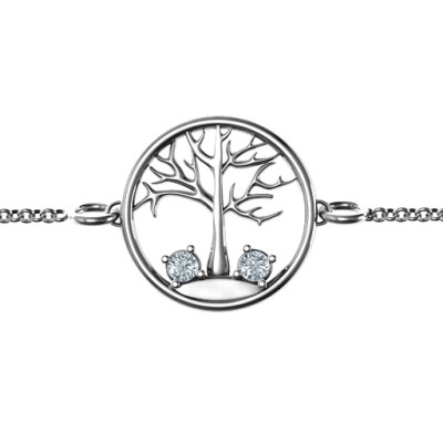 Personalized 1 - 4 Stone Family Tree Bracelet - Handmade By AOL Special