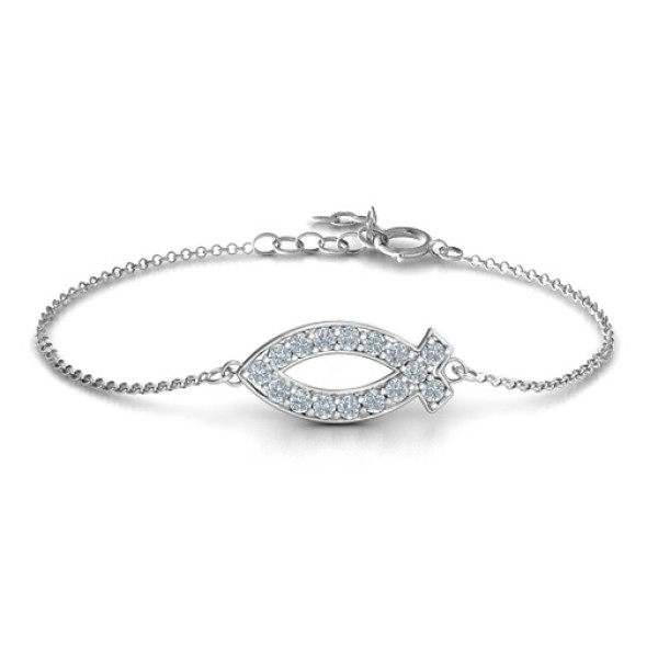 Personalized Classic Fish Bracelet - Handmade By AOL Special