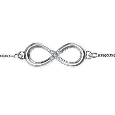 Personalized Classic Infinity With Centre Accents Bracelet - Handmade By AOL Special