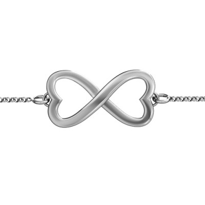 Personalized Double Heart Infinity Bracelet - Handmade By AOL Special
