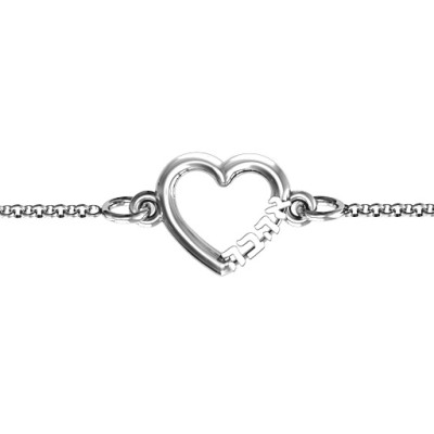 Personalized Heart 'Ahava' Bracelet - Handmade By AOL Special