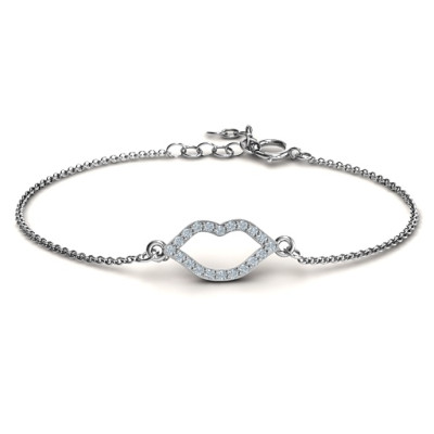 Personalized Lustrous Lips Bracelet - Handmade By AOL Special