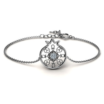 Personalized Pomegranate with Filigree Bracelet - Handmade By AOL Special