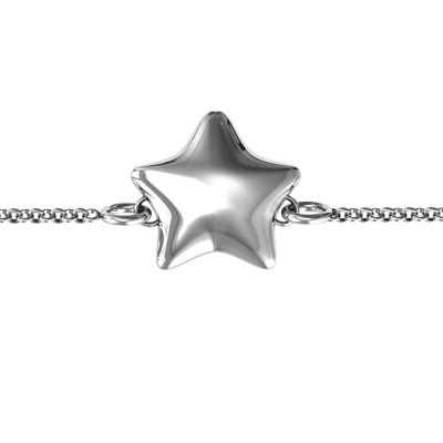 Personalized Sterling Silver Lucky Star Bracelet - Handmade By AOL Special