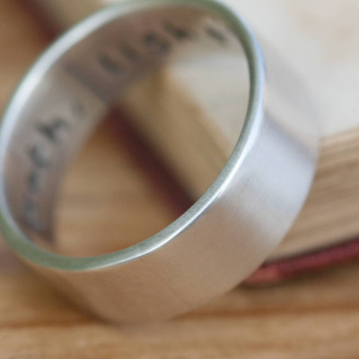 Pure And Simple Personalized Mens Ring - Handmade By AOL Special