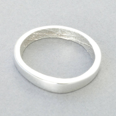 Sterling Silver Bespoke Fingerprint Ring - Handmade By AOL Special