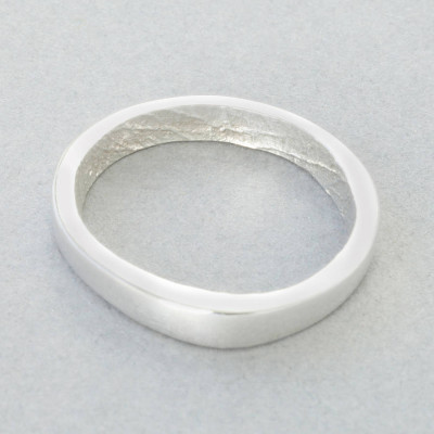 18ct White Gold Bespoke Fingerprint Ring - Handmade By AOL Special