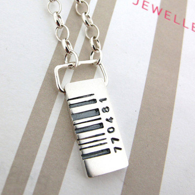 Barcode Tag Pendant - Handmade By AOL Special