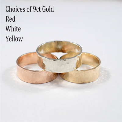 Bark Effect Rings In 18ct Yellow Gold - Handmade By AOL Special