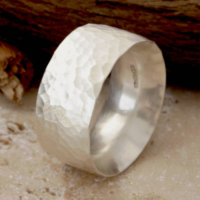 Chunky Hammered Ring - Handmade By AOL Special