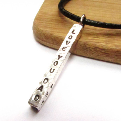 Chunky Silver Bar Necklace - Handmade By AOL Special
