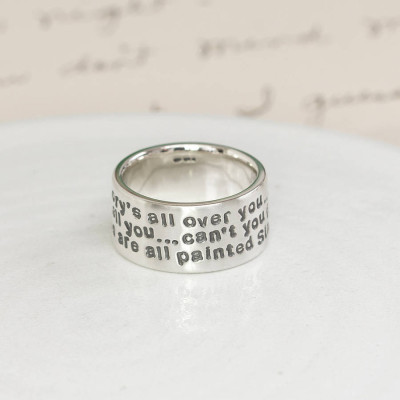 Personalized Sterling Silver Message Ring - Handmade By AOL Special
