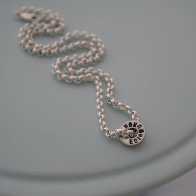 Chunky Silver Washer Necklace - Handmade By AOL Special