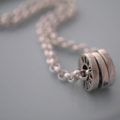 Chunky Silver Washer Necklace - Handmade By AOL Special