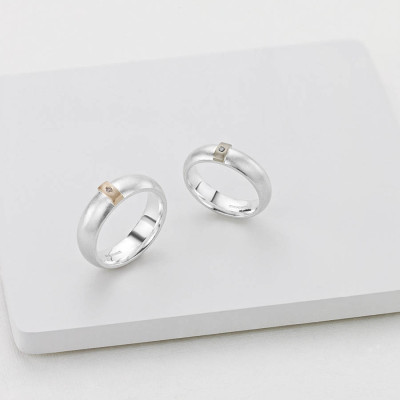 Cognac Diamond Linear Ring - Handmade By AOL Special