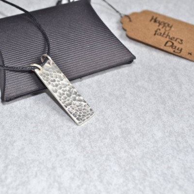 Dads Silver Hidden Message Necklace - Handmade By AOL Special