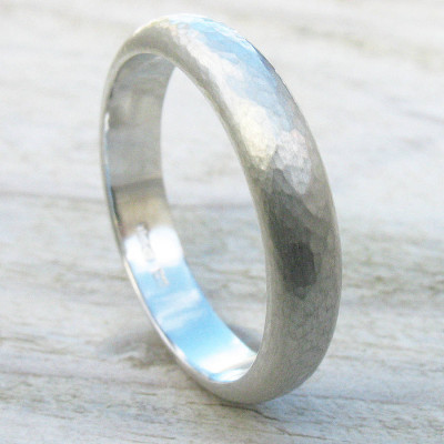 Handmade Sterling Silver Hammered Ring - Handmade By AOL Special