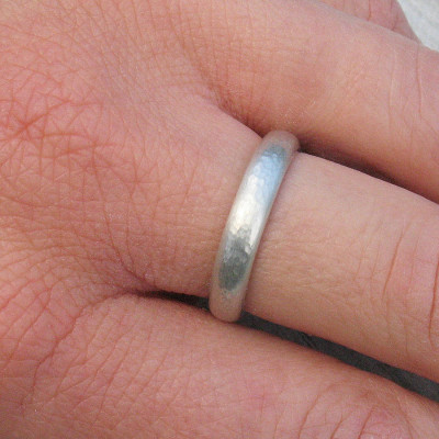 Handmade Sterling Silver Hammered Ring - Handmade By AOL Special