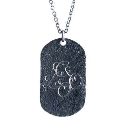 Personalized Oxydised Military Tag Necklace - Handmade By AOL Special