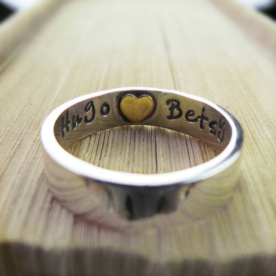Heart Imprint Personalized Ring - Handmade By AOL Special