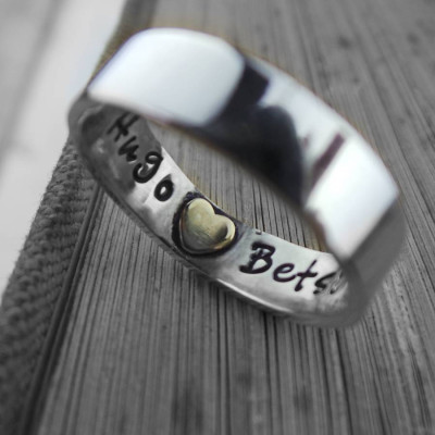 Heart Imprint Personalized Ring - Handmade By AOL Special