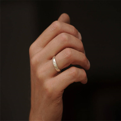 Mans Silver Wedding Band - Handmade By AOL Special