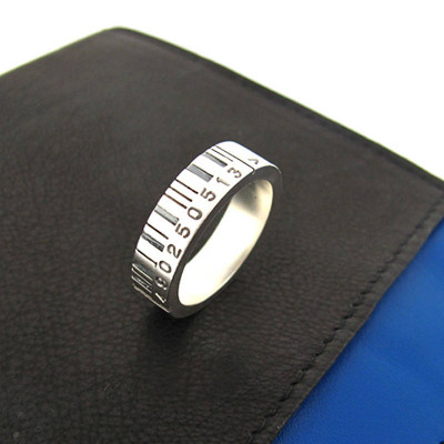Medium Silver Barcode Ring - Handmade By AOL Special
