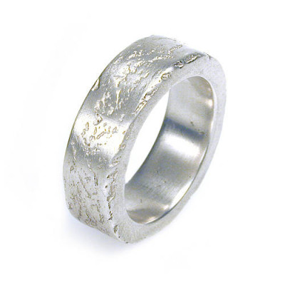 Medium Sterling Silver Concrete Ring - Handmade By AOL Special