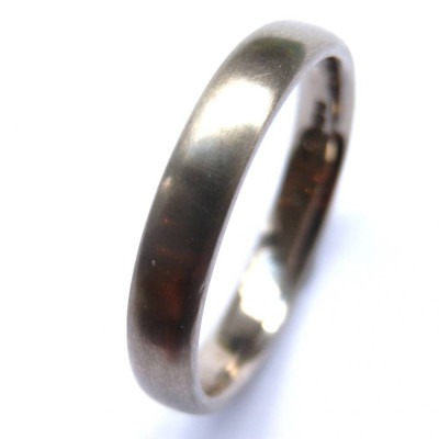 Mens 18ct White Gold Wedding Ring - Handmade By AOL Special