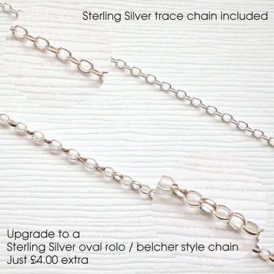 Mens Classic Sterling Silver Monogram Necklace - Handmade By AOL Special