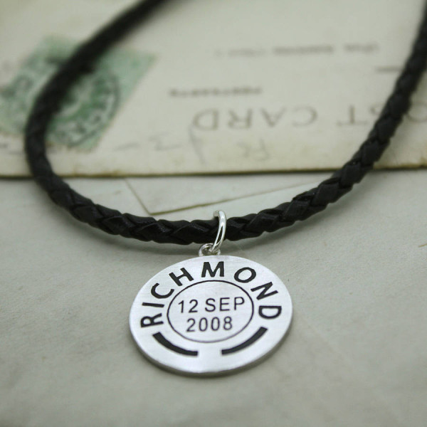 Mens Personalized Place And Date Pendant - Handmade By AOL Special