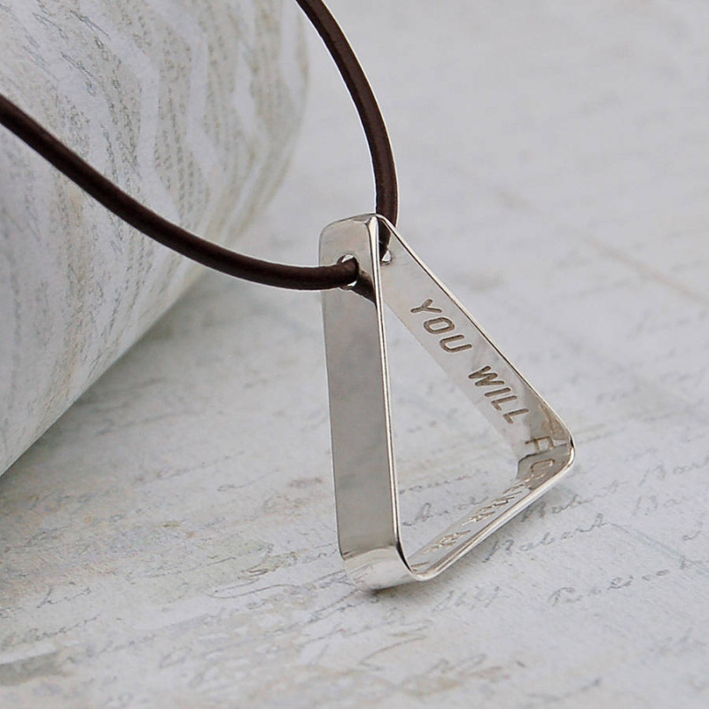 Silver Triangle Necklace for Grandpa Men's Geometric - Etsy | Mens silver  necklace, Men necklace, Triangle necklace