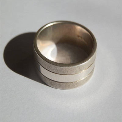 Mens Silver Band Ring - Handmade By AOL Special