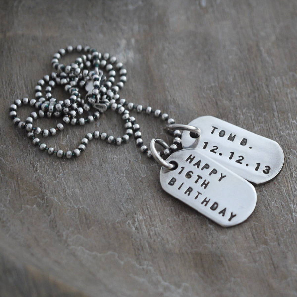 Mini Silver Identity Dog Tags - Handmade By AOL Special