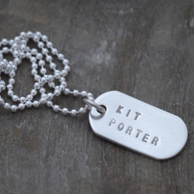 Mini Silver Identity Dog Tags - Handmade By AOL Special