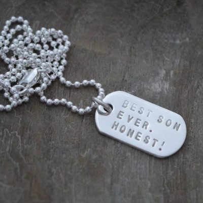 Mini Silver Identity Dog Tags - Handmade By AOL Special