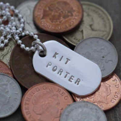 Mini Silver Identity Dog Tags - Handmade By AOL Special