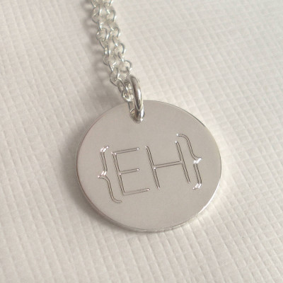 Modern Monogram Parentheses Necklace - Handmade By AOL Special