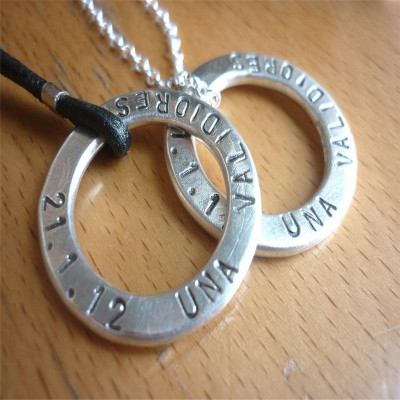 Two Personalized Wedding Necklaces - Handmade By AOL Special