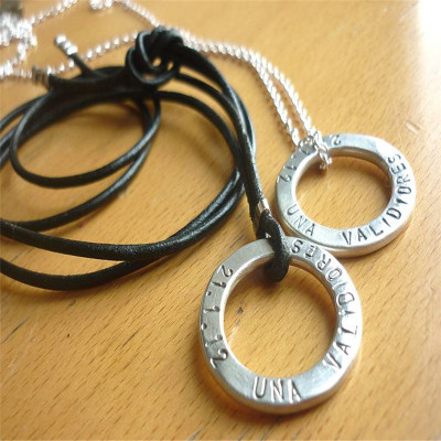 Two Personalized Wedding Necklaces - Handmade By AOL Special