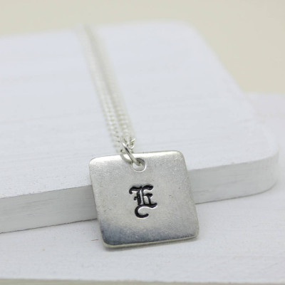 Personalized Old English Style Font Necklace - Handmade By AOL Special