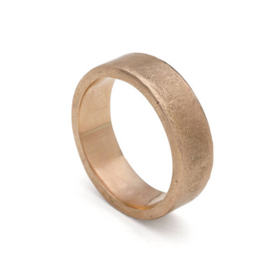 Organic Wide 18ct Gold Ring - Handmade By AOL Special