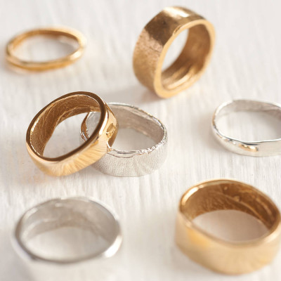18ct White Gold Bespoke Fingerprint Ring - Handmade By AOL Special