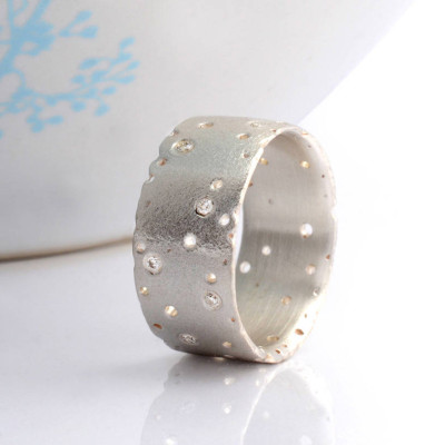 Patterned Silver Band - Handmade By AOL Special