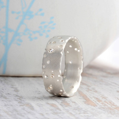 Patterned Silver Band - Handmade By AOL Special