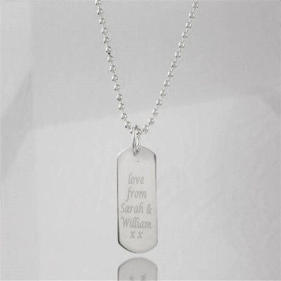 Personalized Coordinates Dog Tag Necklace - Handmade By AOL Special