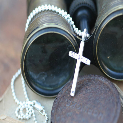 Personalized Love And Protect Cross Mens Chain - Handmade By AOL Special