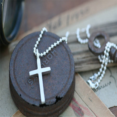 Personalized Love And Protect Cross Mens Chain - Handmade By AOL Special