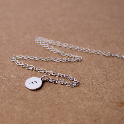 Personalized Initial Necklace Sterling Silver - Handmade By AOL Special