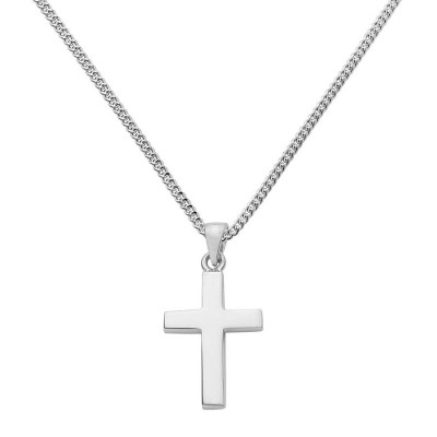 Personalized Mens Silver Cross Pendant - Handmade By AOL Special